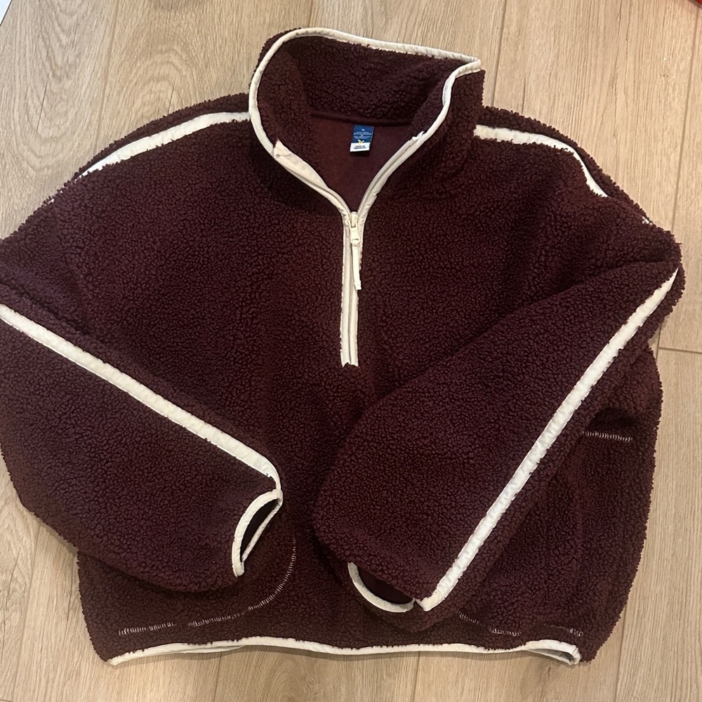 Old Navy Loose Sherpa Quarter Zip